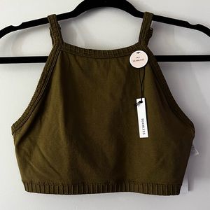 olive green tank top